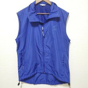 Pearl Izumi Zephrr zip up cycle vest bike blue sleeveless